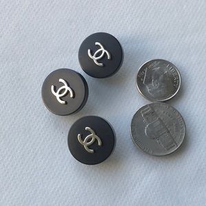 3 identical Chanel buttons